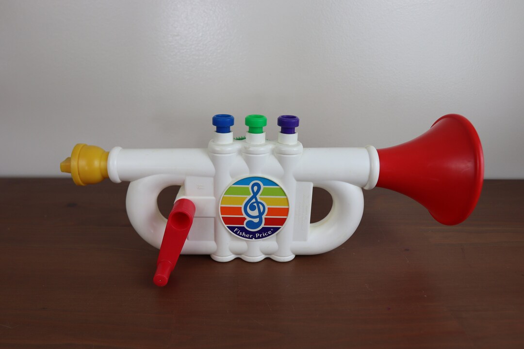 Rare Vintage 1989 Fisher Price Playasong Trumpet 2228 With 1 Original