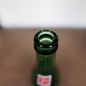 Vintage 1970s Green 7up Bottle 10 Fl Oz Very Clean and No Damage image 6