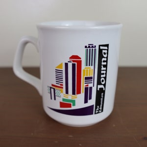 Rare Vintage 1990s Edmonton Journal Ceramic Mug with Handle - Excellent Condition