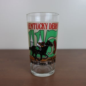 Vintage 1989 Kentucky Derby 115 Louisville Kentucky Glass - Excellent Condition