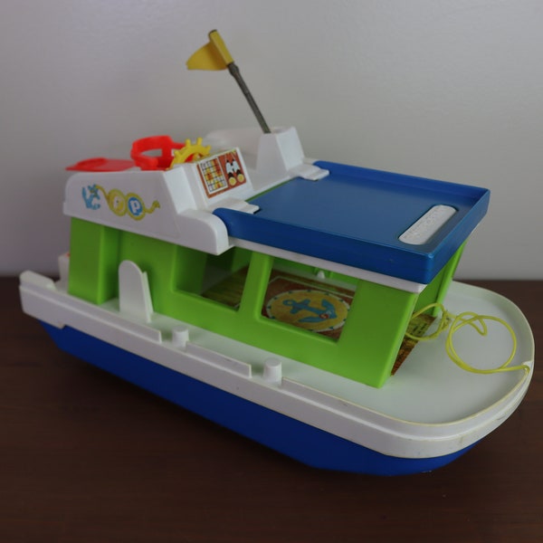 Vintage 1972 Fisher Price Little People "Happy Houseboat" #985 - Made in USA - Ausgezeichneter Zustand