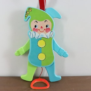 Classic Vintage 1969 Made in USA Fisher Price &quot;Jumping Jack&quot; in Excellent condition + Very Clean