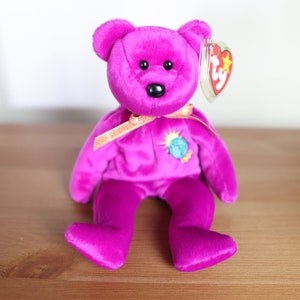 Rare Mint Condition First Edition Ty Beanie Baby &quot;Millennium&quot; Bear con todos los errores de etiqueta - Korean Market Limited Edition