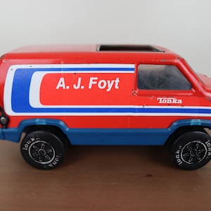 Rare Vintage 1970s Tonka A.J. Foyt Cargo Van - Excellent Condition + Clean