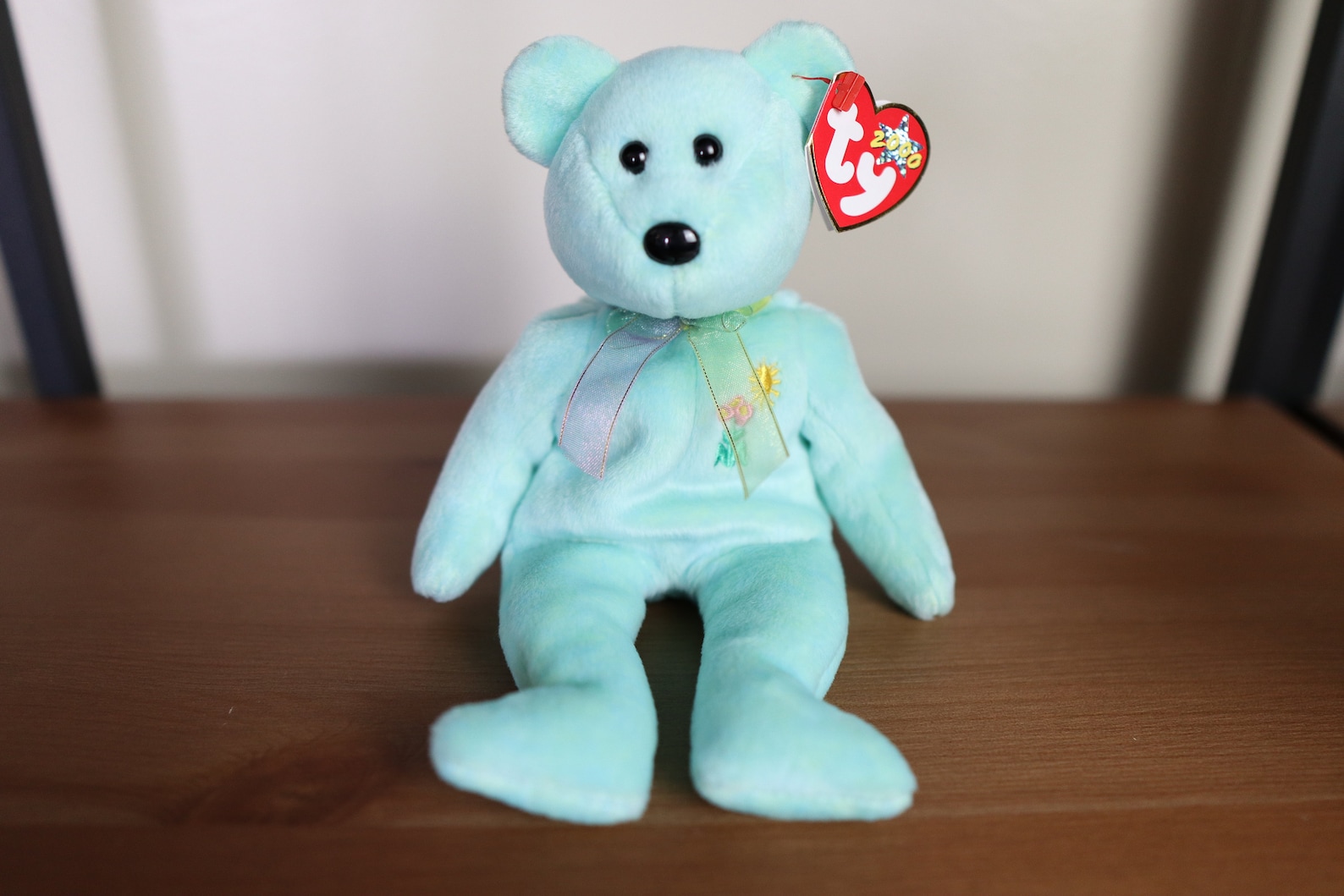 Collectible Vintage Ty Beanie Baby ariel the Bear in Memory of Ariel