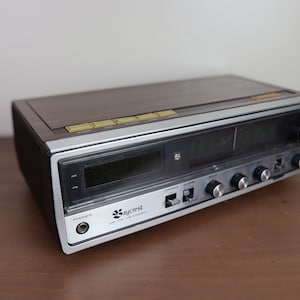 Classic Vintage 1980s Large Baycrest Digital Bedside Alarm Clock Radio with Woodgrain Finish - Excellent Condition