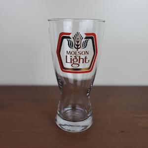 Rare Vintage 1980s Molson Light Beer Glass - Excellent Condition