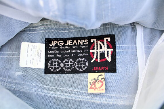 Rare Jean Paul Gaultier 90’s JPG Vintage Jeans Bl… - image 6