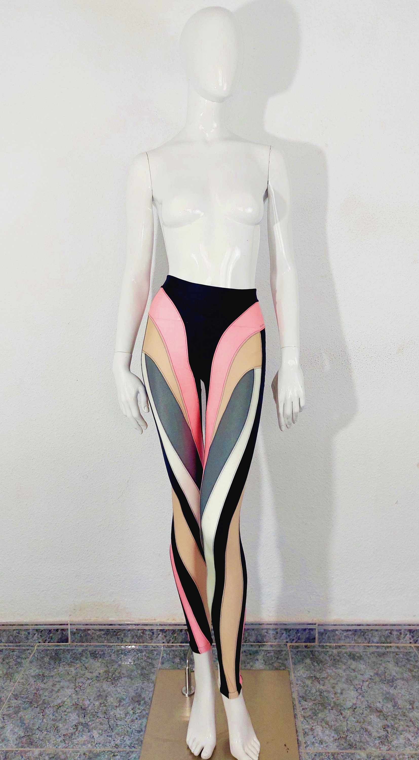 Thierry Mugler Multicolor Spiral Leggings - ShopStyle