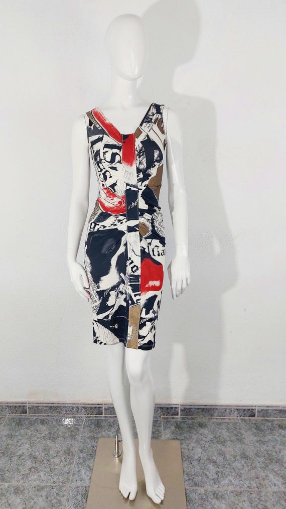 empire waist midi dress Ella's Striped V-Neck Empire Waist Midi Dress with Tie Khaki / M by Blue Zone Planet main image 1