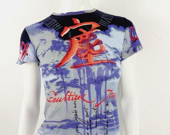 Jean Paul Gaultier Paisley Tattoo 2000 Swirl Mesh Sheer