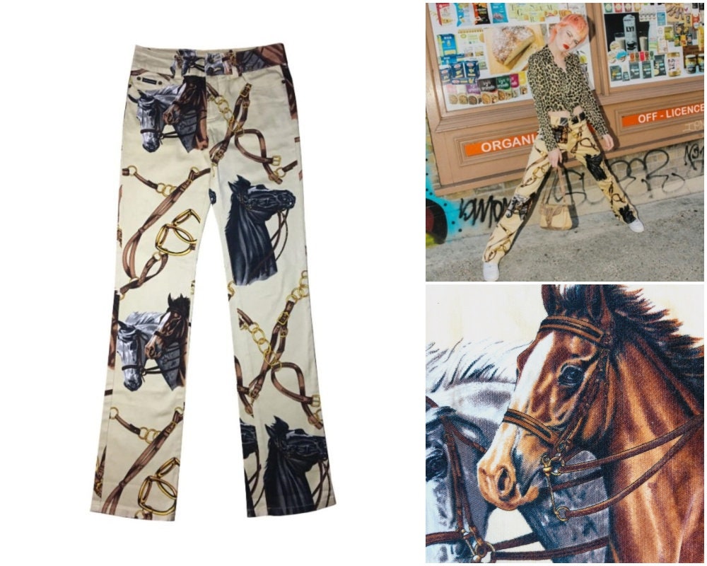 Rare Vintage 1990s Dolce and Gabbana D&G Equestrian Cowboy Western