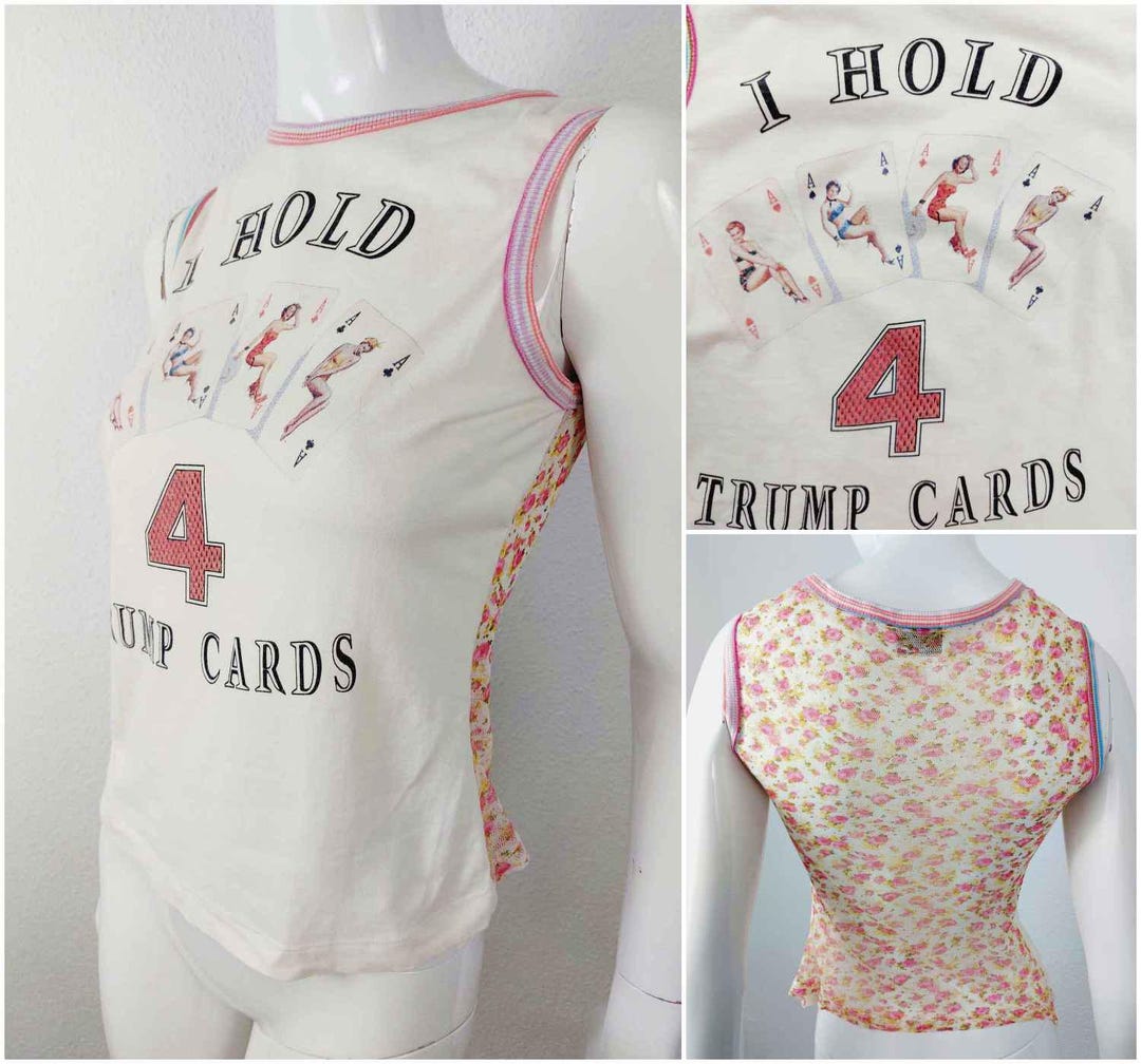 Dolce and Gabbana D&G I Hold 4 Trump Cards Pin-up Net Floral Net
