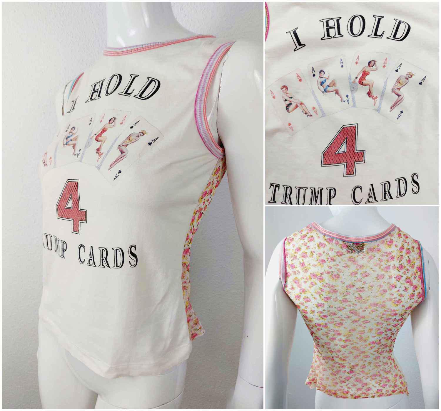 Dolce and Gabbana D&G I Hold 4 Trump Cards Pin-up Net Floral Net