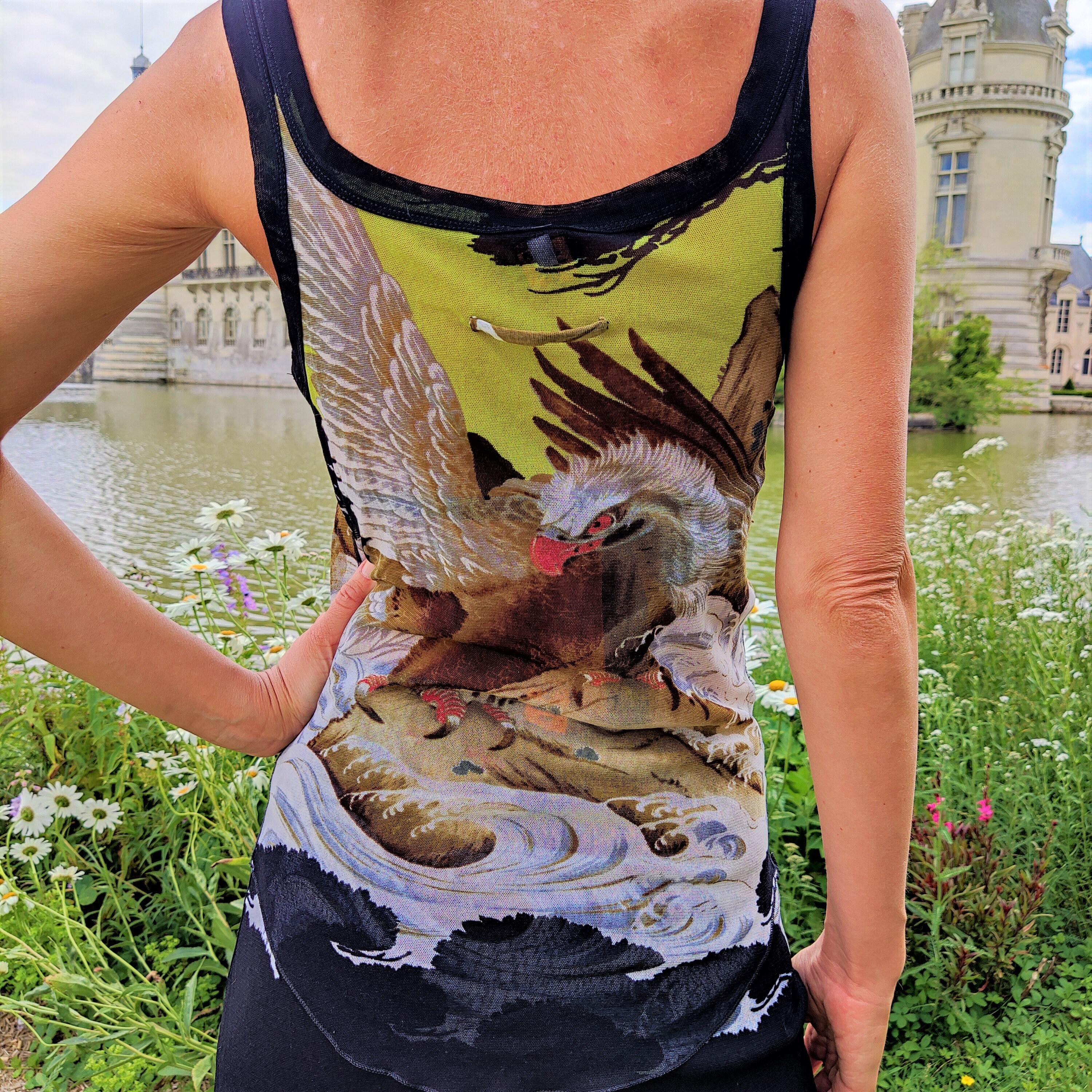 Jean Paul Gaultier Vintage Japanese Golden Eagle Hawk Koi Jean Paul Gaultier Vintage Japanese Golden Eagle Hawk Koi