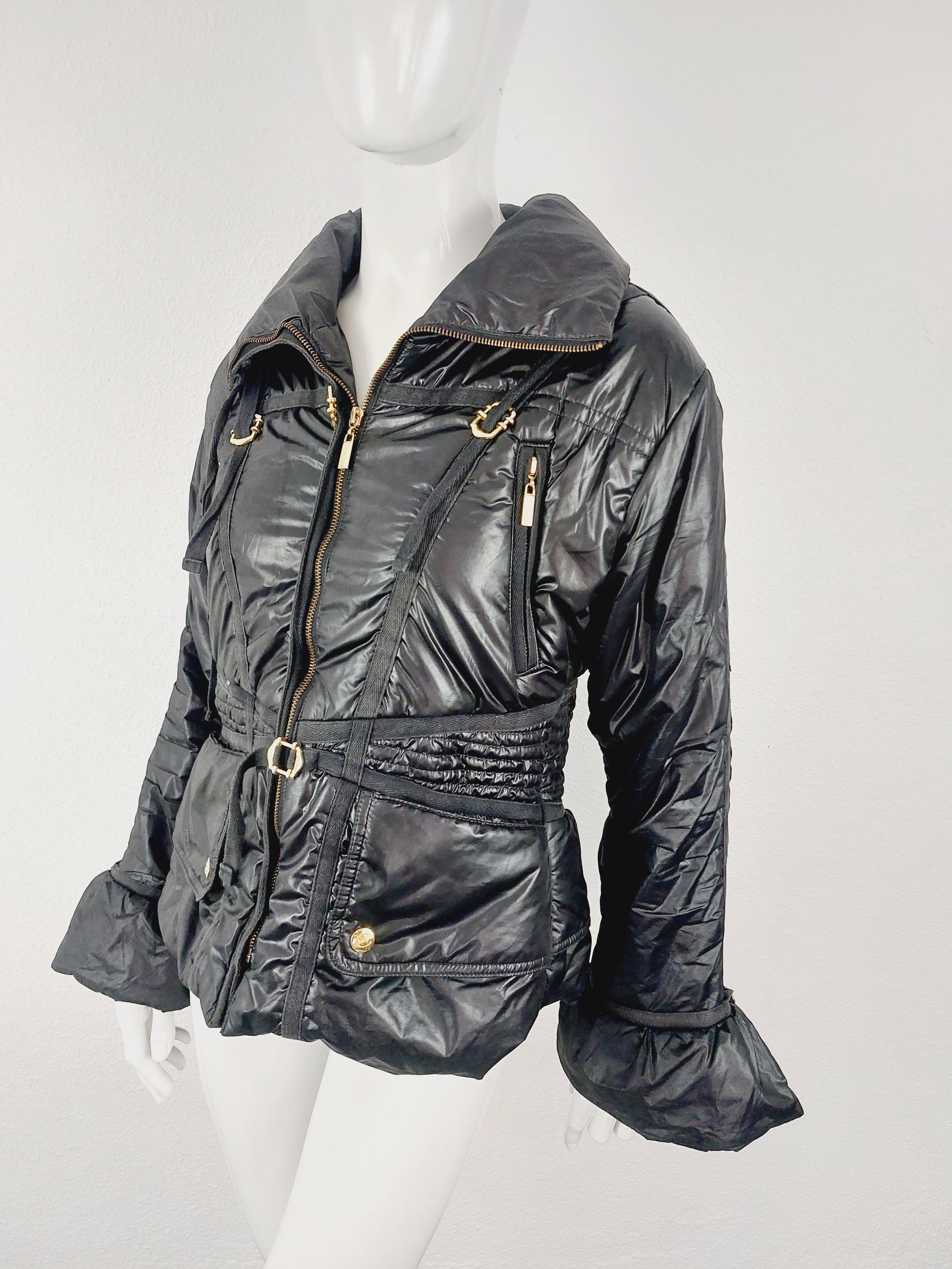 Roberto Cavalli Black Bondage Strap BDSM Tactical Goose Feather