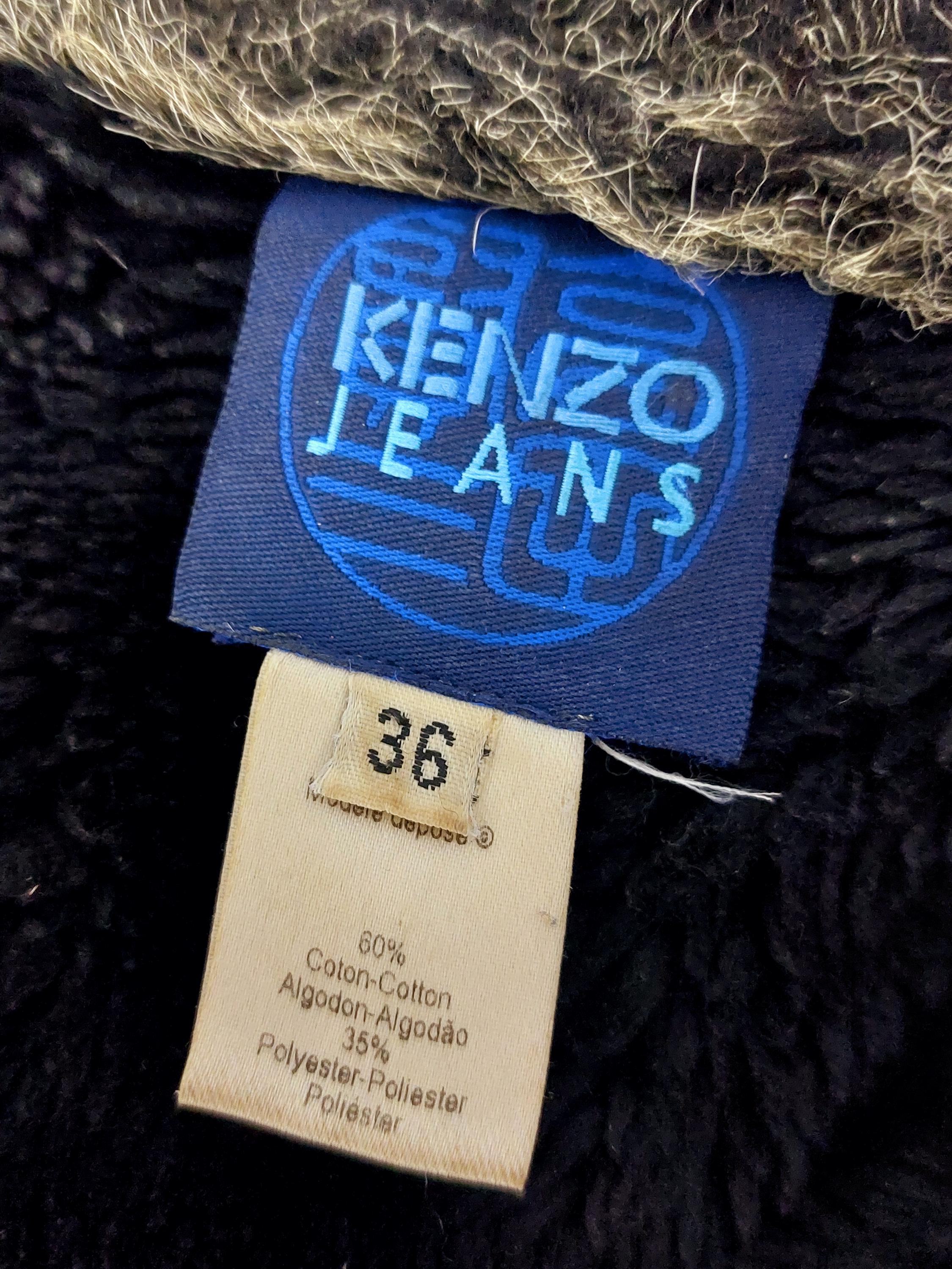 Archive 80s 90s Y2K Kenzo Jeans Japanese Asian Dragon Print Denim 