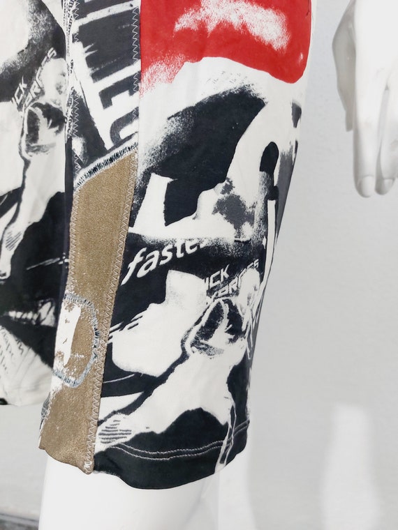 John Galliano Gazette Newspaper Iconic print dress sl… Gem