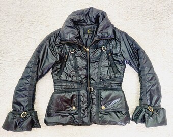 Roberto Cavalli Black Bondage Strap BDSM Tactical Goose Feather 