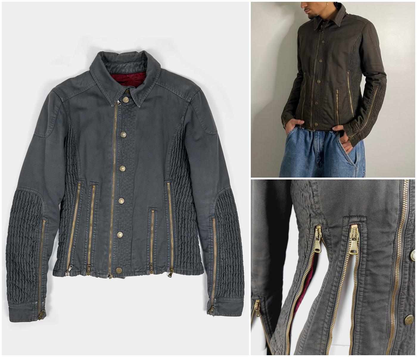 D&G Dolce and Gabbana Zip Zipper Panel Metal Denim Vintage 90s Y2K