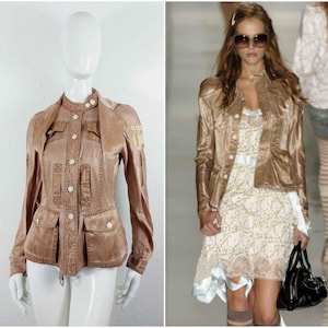 Christian Dior Jacket Pink Black 2006 graphic-print Optical Illusion Trompe L’oeil Lace Embellished Corset Jacket