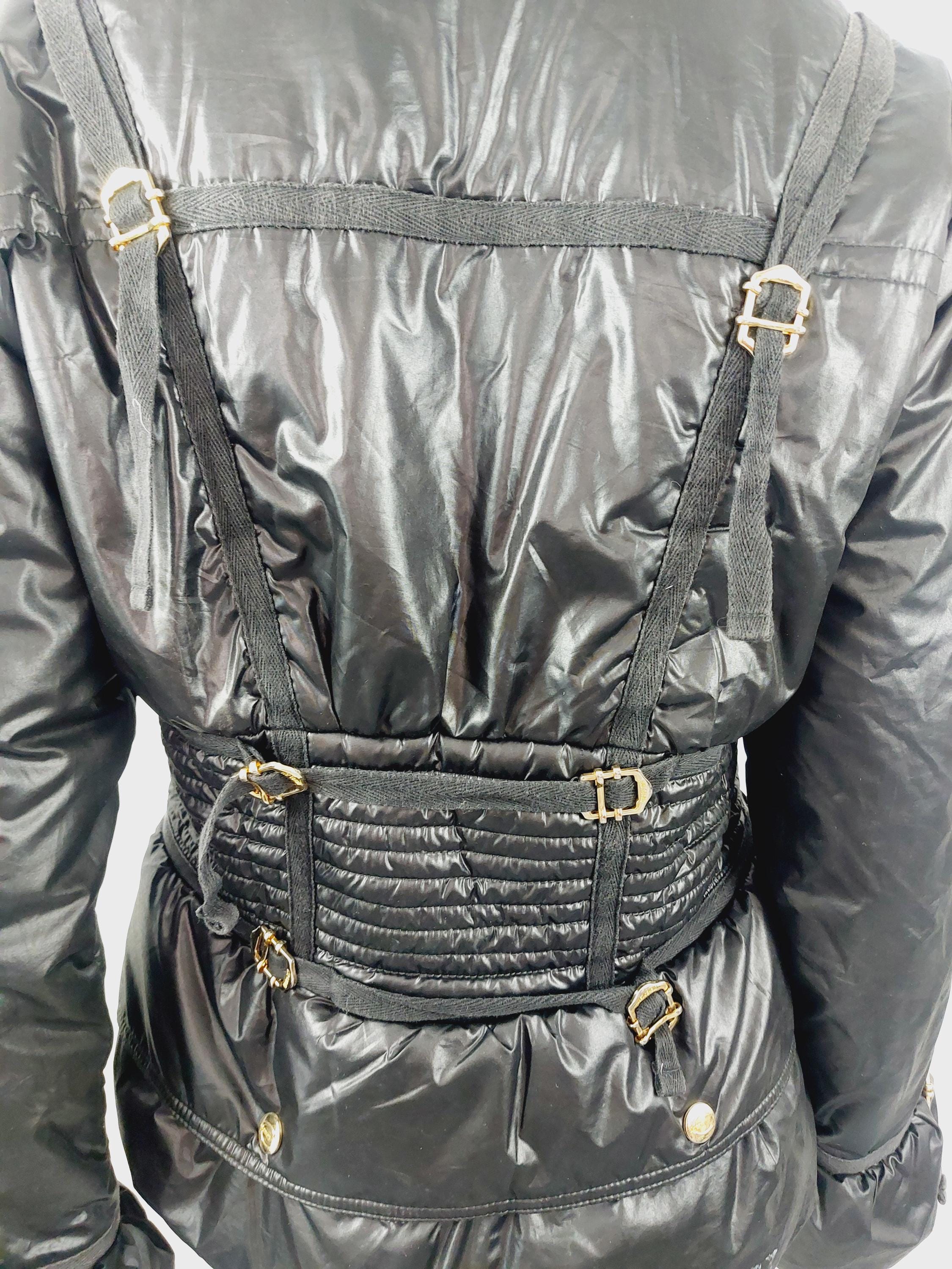 Roberto Cavalli Black Bondage Strap BDSM Tactical Goose Feather