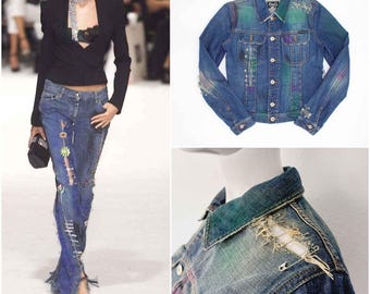 Dolce Gabbana D&G Vintage 90s Denim Jeans Jacket - Etsy