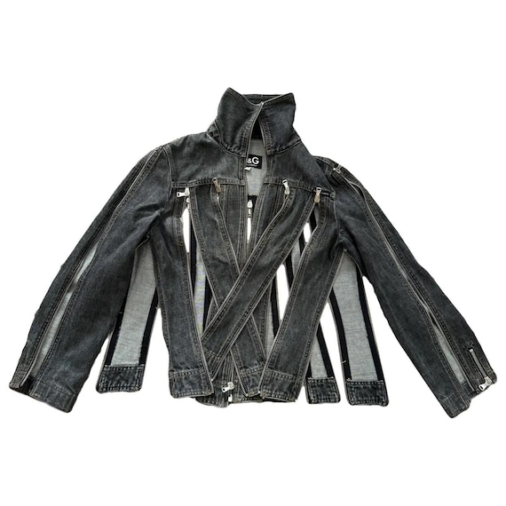 D&G Dolce and Gabbana Zip Zipper Panel Metal Denim Vintage D&G Dolce and Gabbana Zip Zipper Panel Metal Denim Vintage