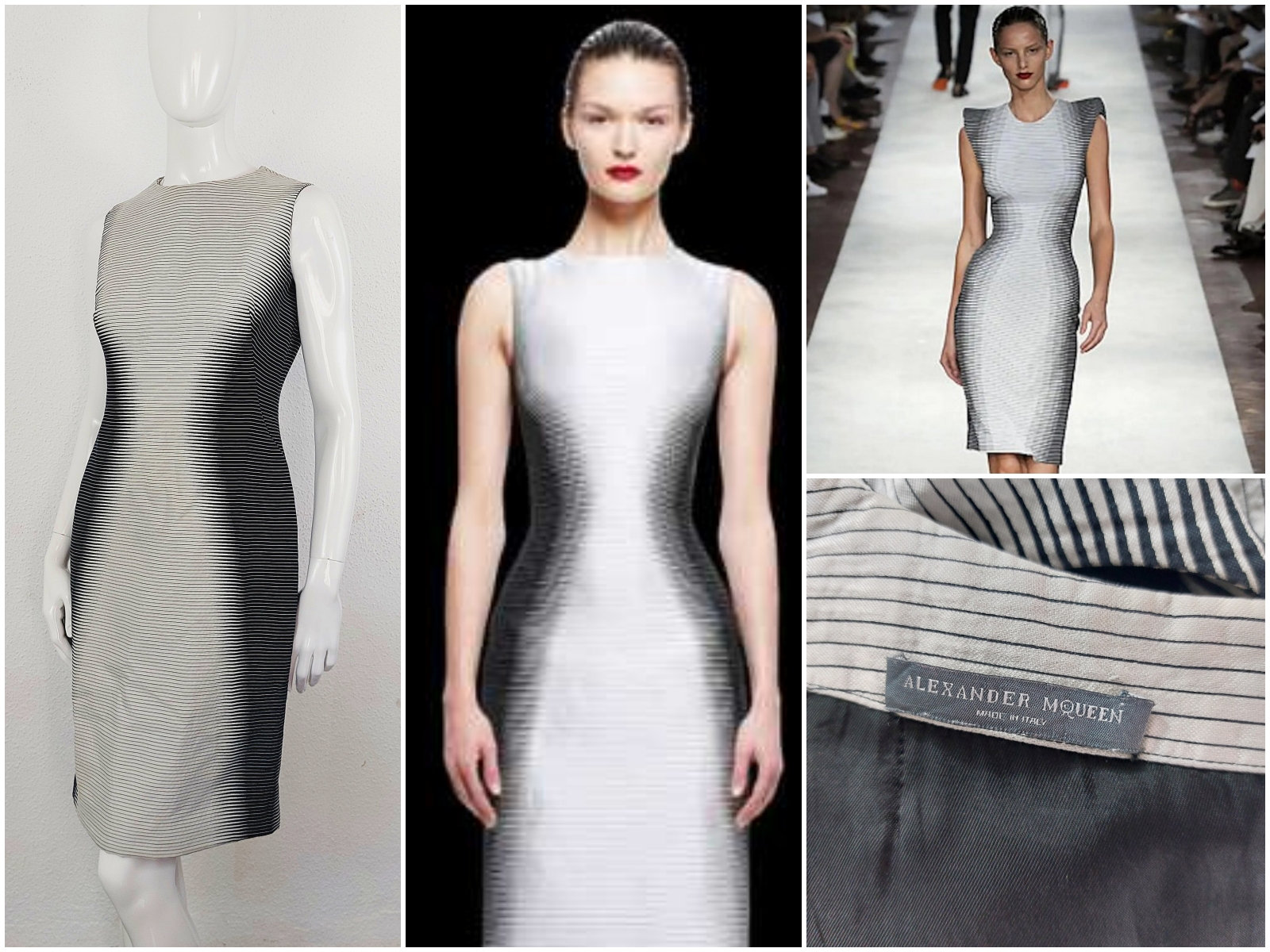 Alexander Mcqueen Optical Illusion Striped Runway Resort 2009