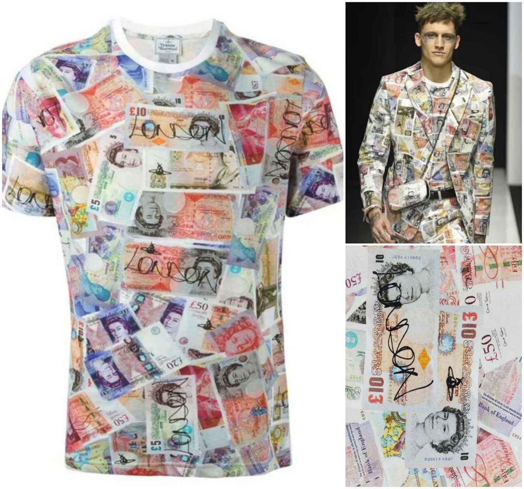 Vivienne Westwood Fall 2015 Runway English Pounds Banknote Money