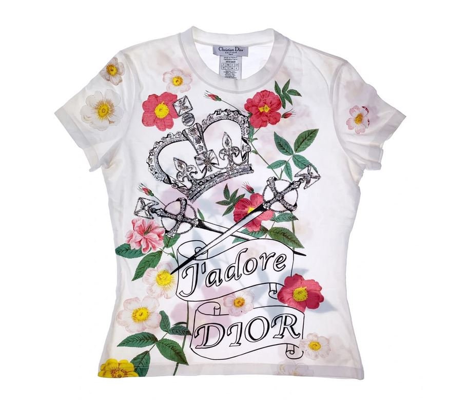 Dior Pink Monogram Rainbow Graphic T-Shirt Top – Entourage Vintage