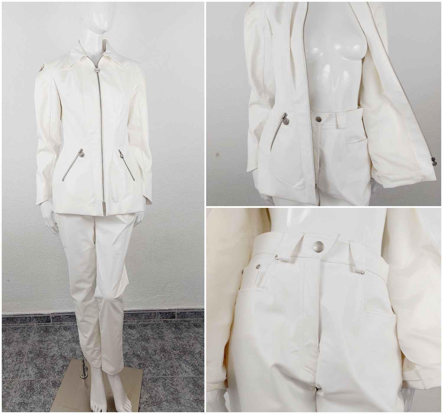 Thierry Mugler Trademark Vintage PVC Rubber White Plastic Archival