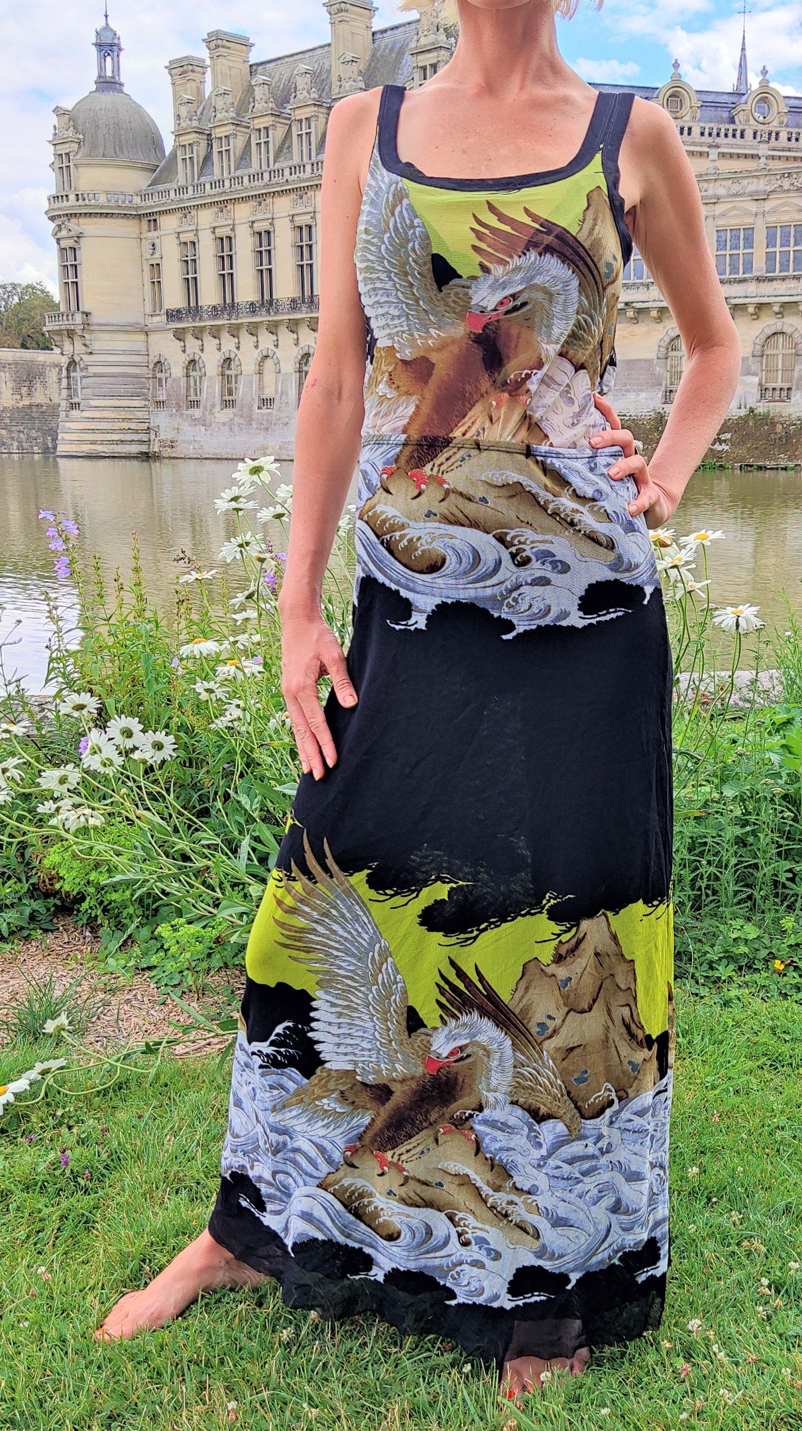 Jean Paul Gaultier Vintage Japanese Golden Eagle Hawk Koi