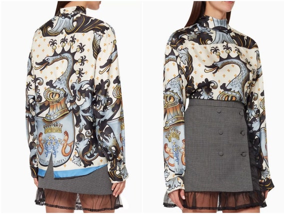 Miu Miu Swan Bird Mermaid Abstract Vintage 90
