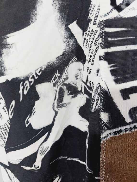 John Galliano Gazette Newspaper Iconic print dress sl… Gem