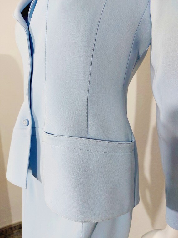 Thierry Mugler Baby Blue Elegant Work Business Si… - image 8