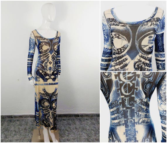 chinese dress ladies Ascending Dragon Descending Dragon Sheer Long Sleeve Bodycon Midi Dres main image 0