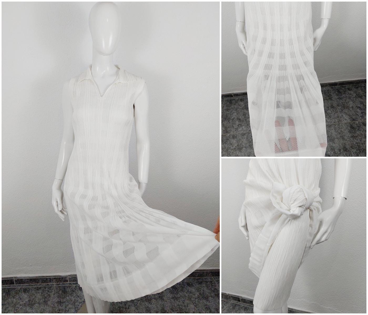 Issey Miyake Pleats Please White Wedding Pleated Japan Knit