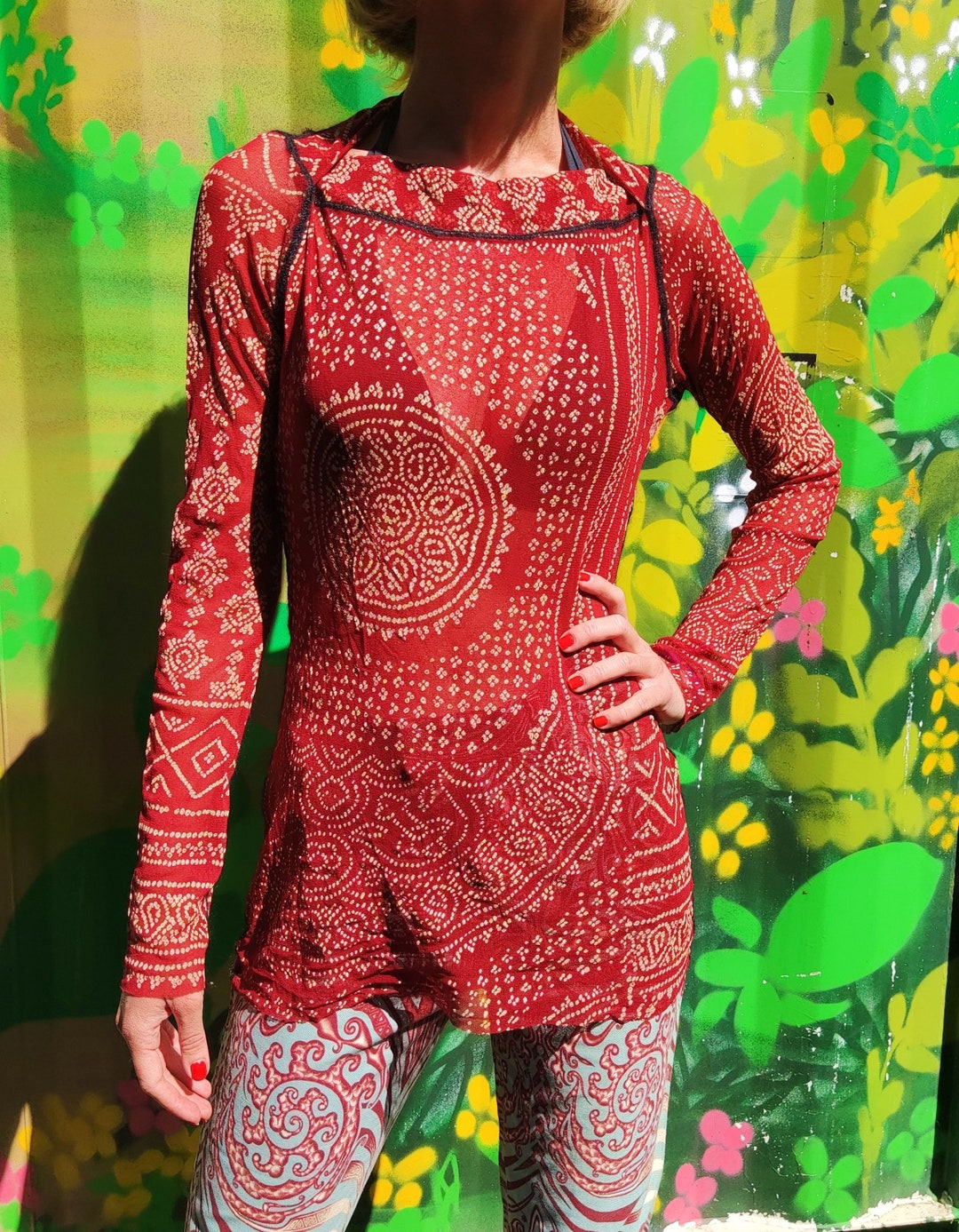 希少　90s' JPG ジャンポールゴルチエ タトゥースキンシャツ　シアーシャツ 希少 90s´ JPG ジャンポールゴルチエ タトゥースキンシャツ シアーシャツ