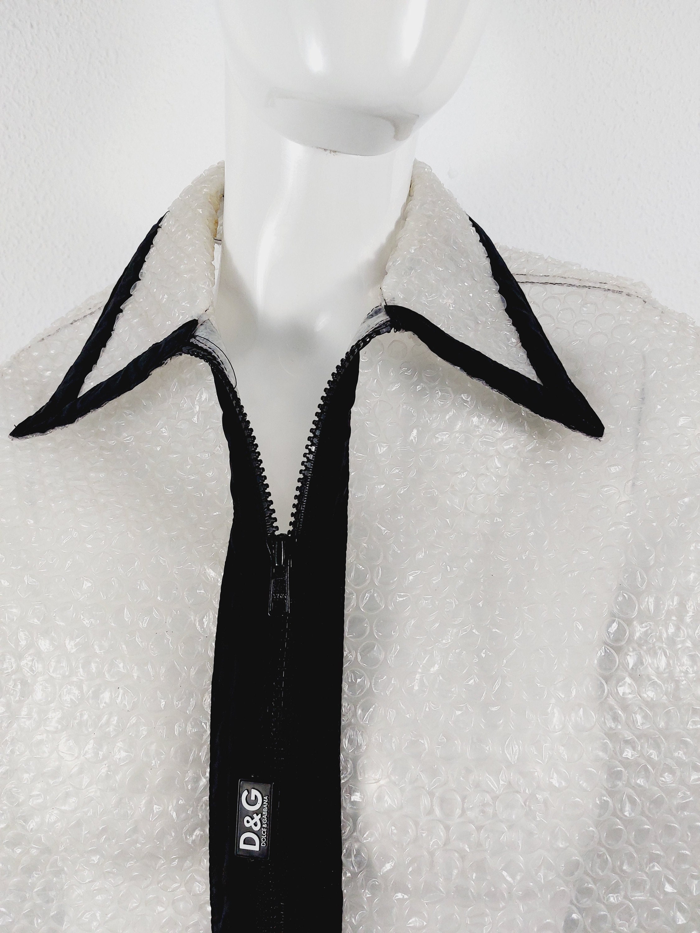 1990's D Anfg by Dolce and Gabbana Clear Plastic Bubble Wrap