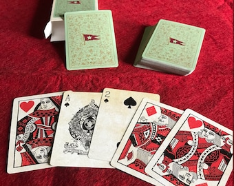 Titanic Replica Playing Cards Green Back Deck First Class White Star Line 1912 WSL Titanic Cards, Collectible Vintage Card Set