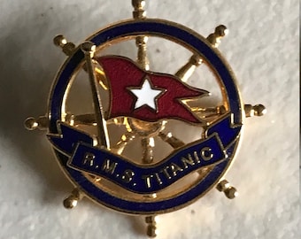 Beautiful! RMS Titanic Officers Lapel Pin Enamel Jewelry, Very High Quality! Replica 1912
