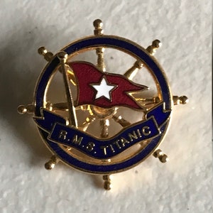 Beautiful! RMS Titanic Officers Lapel Pin Enamel Jewelry, Very High Quality! Replica 1912