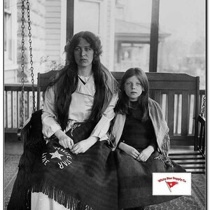 RMS TITANIC SURVIVORS Charlotte Collier & her daughter Marjorie 1912-- a haunting photo reprint- They have just lost husband/father