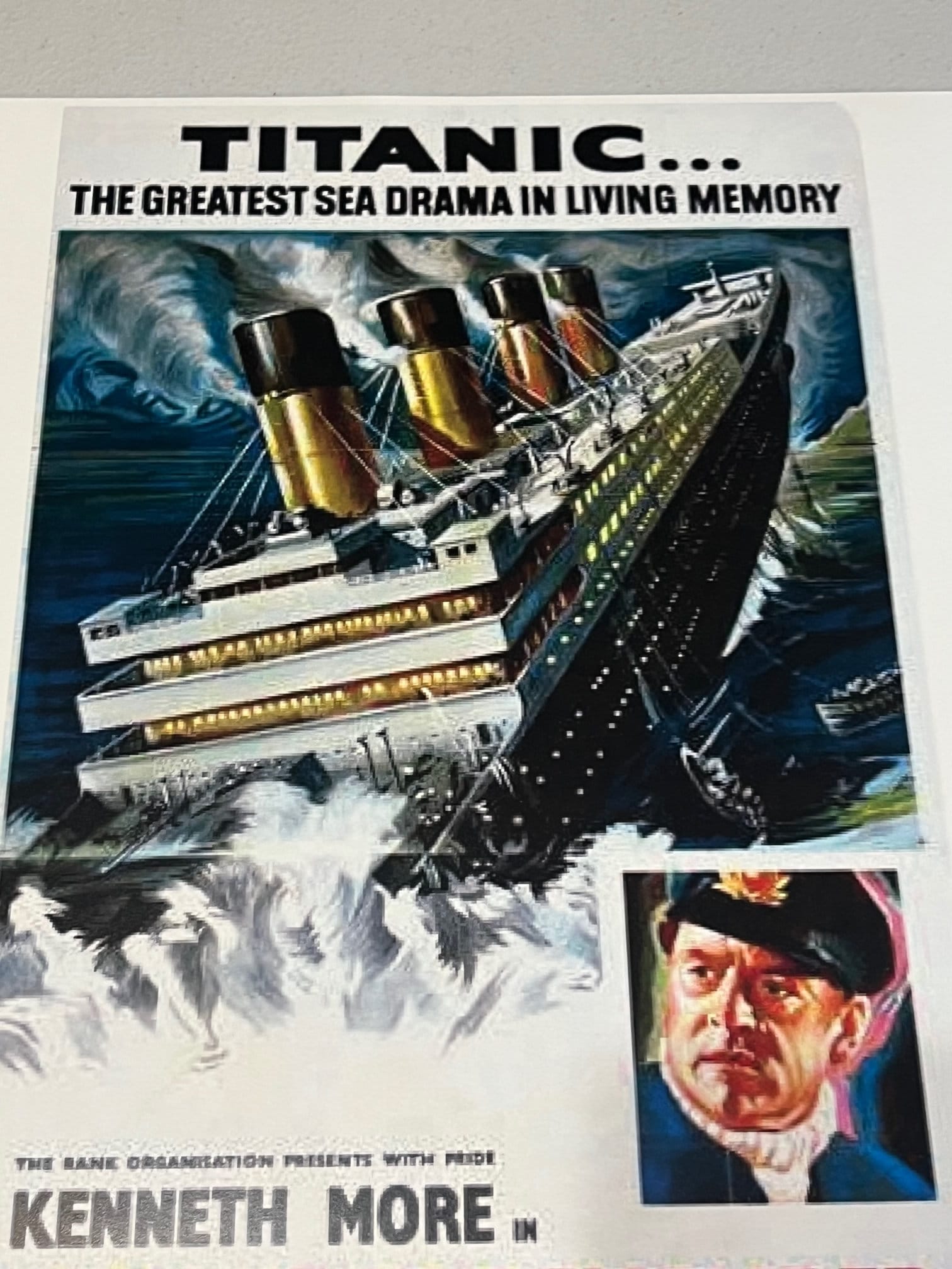 タイタニック ポスター 映画 当時物 劇場ロビーカード 90s 美品 希少 忘れられない夜 1958 ロビーカード 17x11インチ タイタニック 映画史