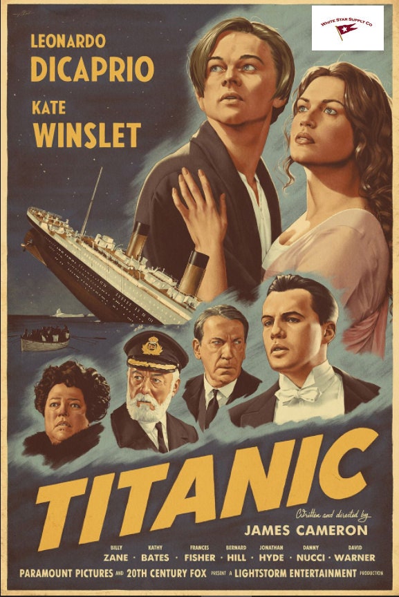 タイタニック号のミニ映画ポスター 4 枚セット 8.5 x 11 インチ