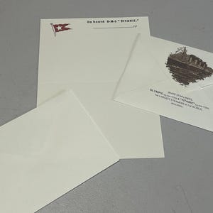 White Star Line RMS Titanic replica stationery sets w envelopes, Titanic documents, vintage ship letter writing, 1912  sinking memorabilia