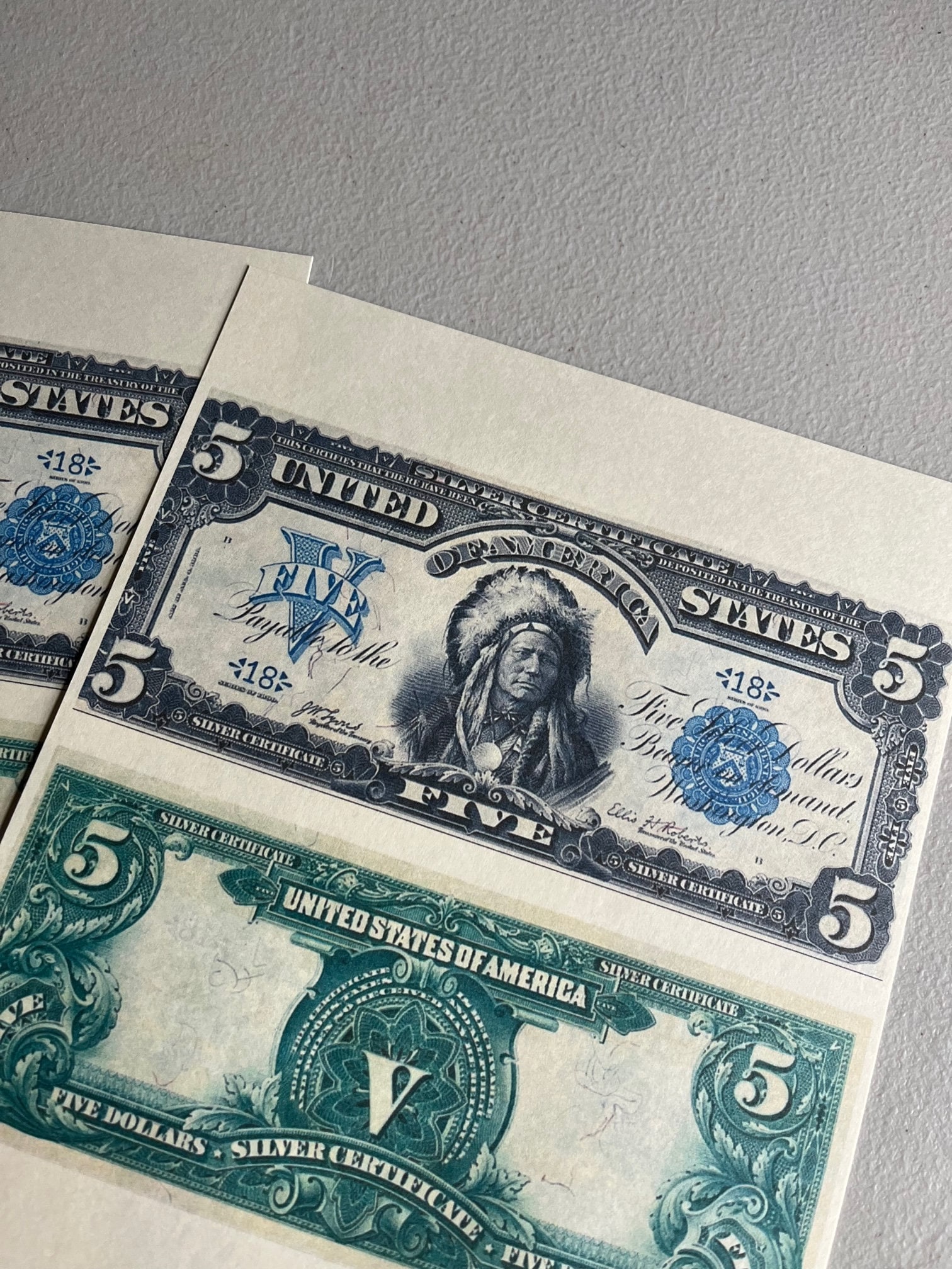 RMS Titanic, Silver Certificate Five Dollar Note, Clean Reprint