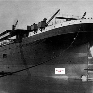 RMS Titanic at Belfast, Reprint, Being Fitted Out, Stern View, Nice!