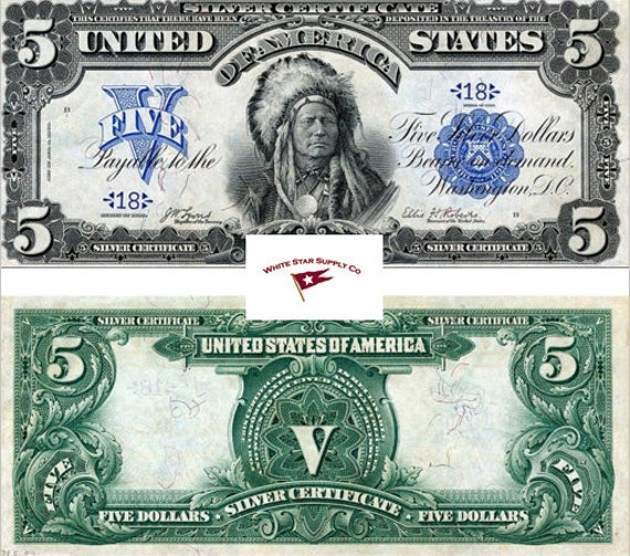 タイタニックMerchant's National 紙幣 複製　証明書付き額入り RMS Titanic, Silver Certificate Five Dollar Note, Clean Reprint